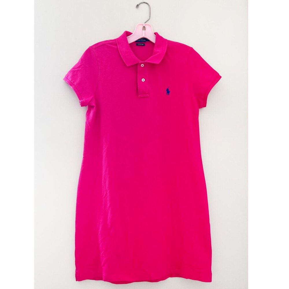 Ralph Lauren The Mesh Mini Polo Girls Dress Size Large (12-14) 100% Cotton